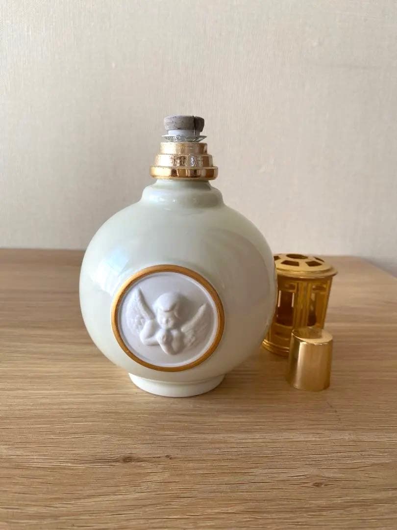 リモージュ陶器製芳香器 天使の浮彫り付き