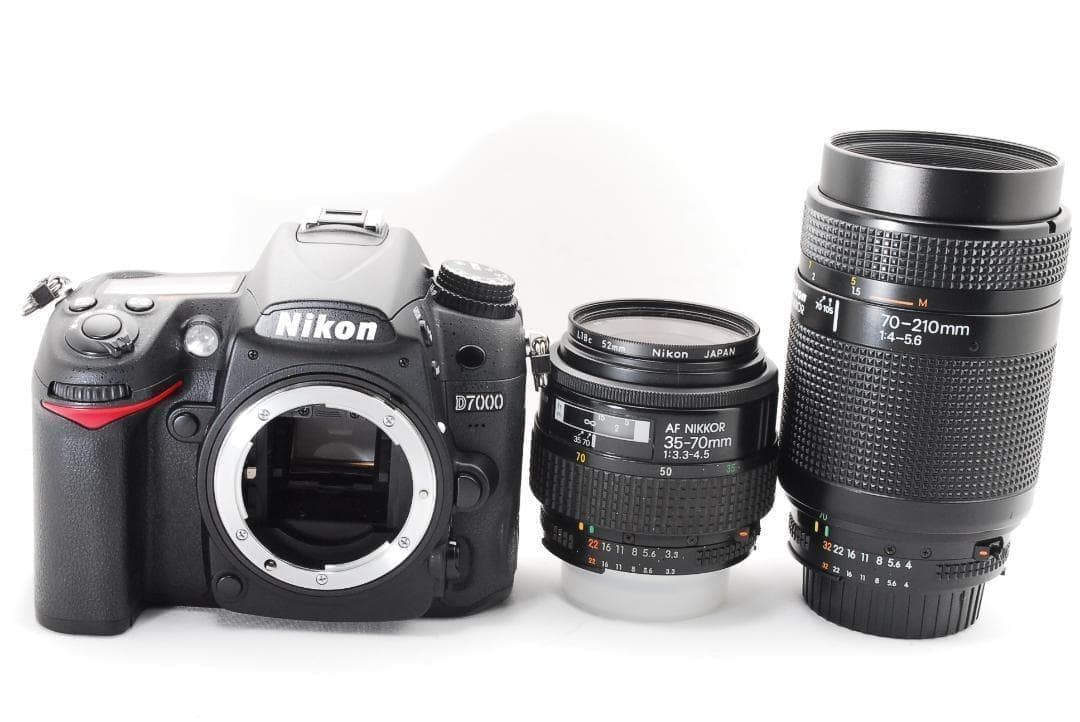 シャッター数6929回 Nikon D7000 一眼レフカメラ ダブルレンズ