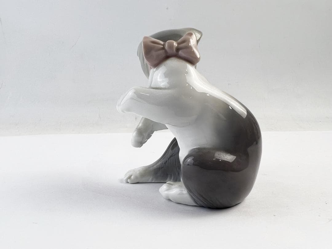 美品　LLADRO リヤドロ ネコとネズミ 陶器人形 フィギュリン インテリア