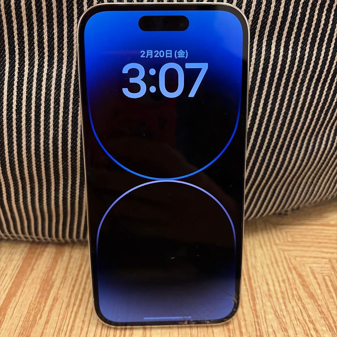 iPhone14Pro 128GB 本体 画面下ヒビあり / 初期化済 / 箱有