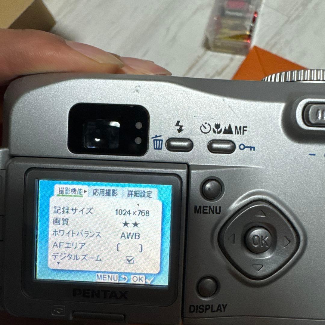 最安値［美品］PENTAX Optio 230 動作確認済 単三電池 自撮ok