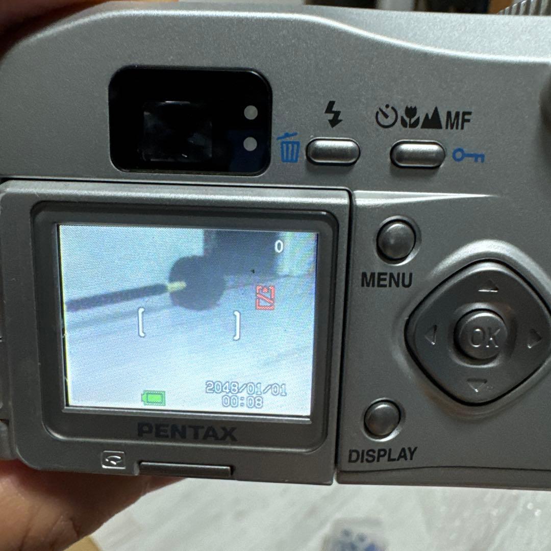 最安値［美品］PENTAX Optio 230 動作確認済 単三電池 自撮ok
