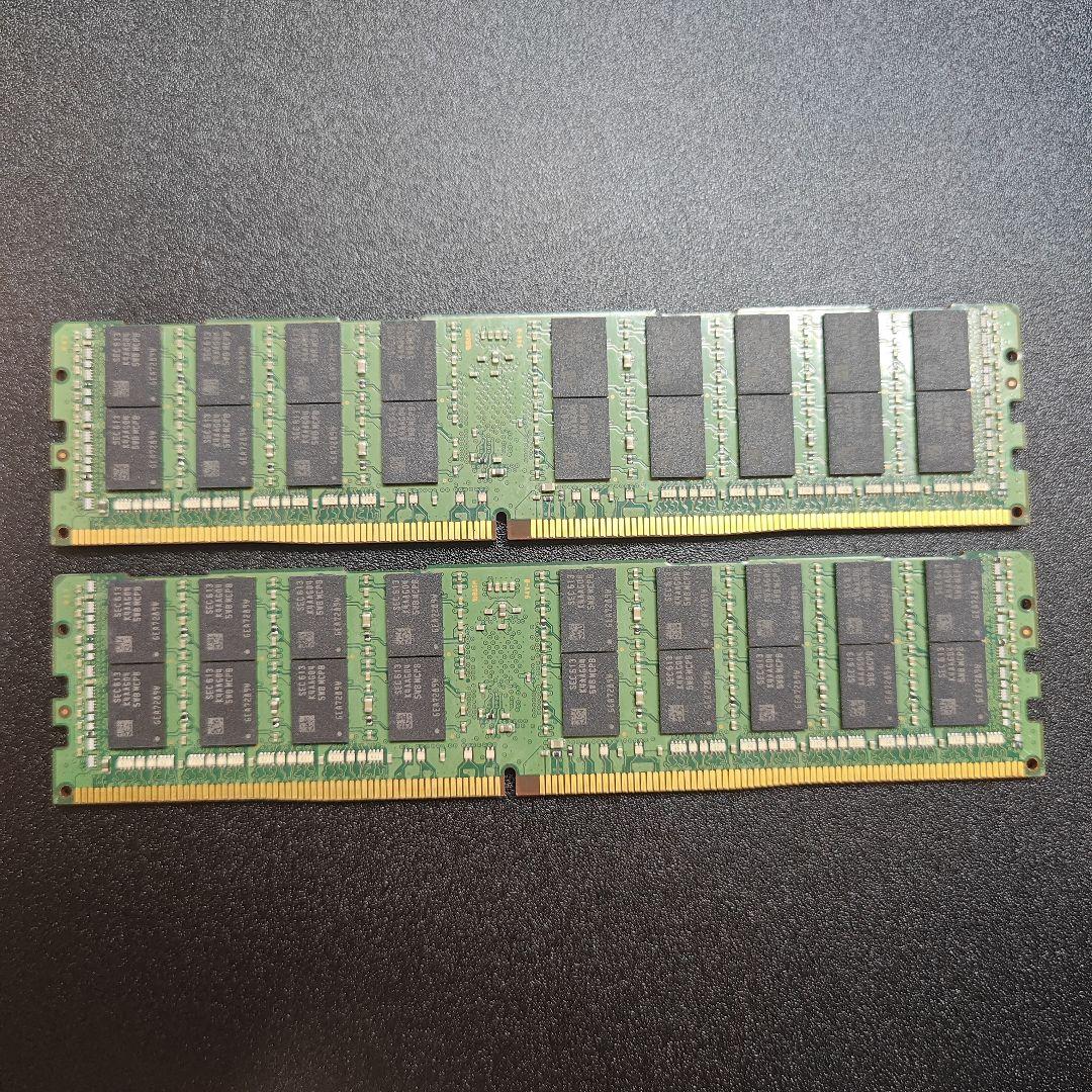 128GBセット Samsung DDR4 64GB LRDIMMメモリー ②