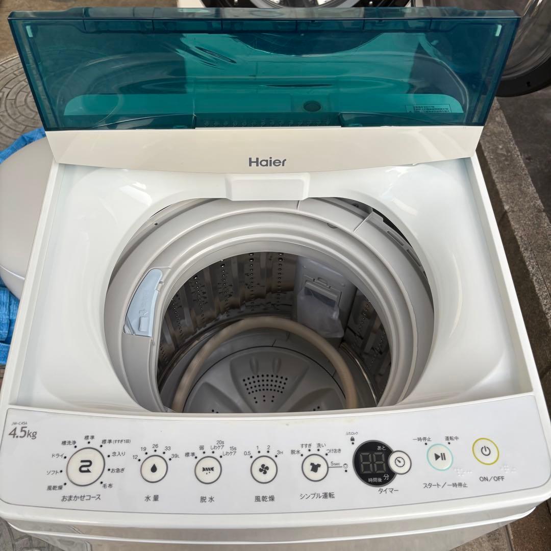 Haier 4.5kg洗濯機 JW-C45A 分解清掃 ネット新品◇2017年製