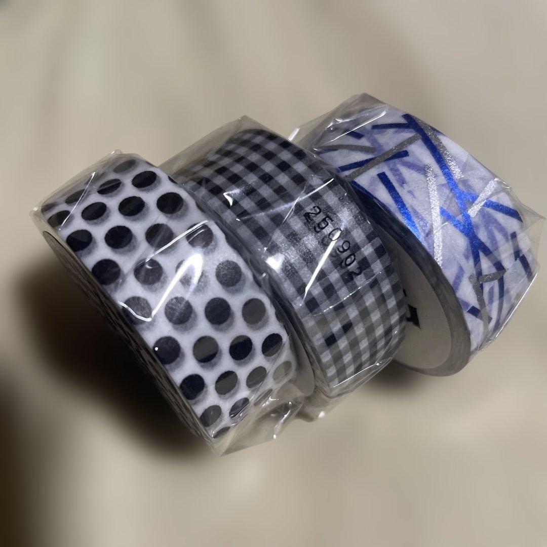 mt マスキングテープ 3個セット 新品 ★ブラック系★