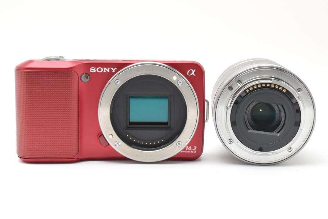 《 美品 》ソニー　SONY α NEX-3 レッド E 18-55 ミラーレス