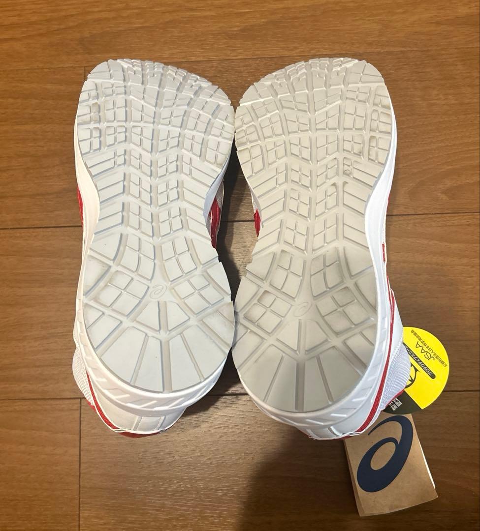 【新品未使用】asicsアシックス ウィンジョブ ハイカット 安全靴 白赤