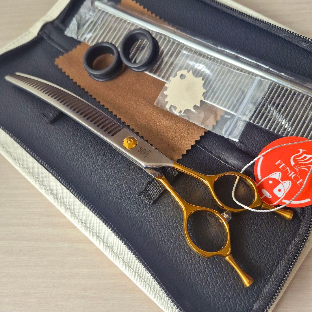 新品未使用★フェニーチェ カーブセニングシザー 7.5in トリミングシザー