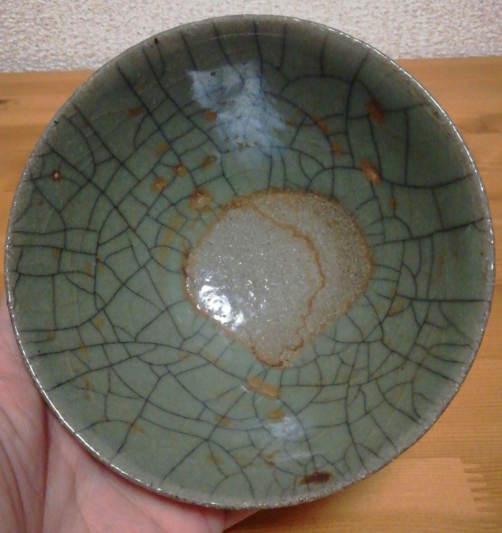 田代作　相馬焼　馬図　茶碗　時代箱付　茶道具