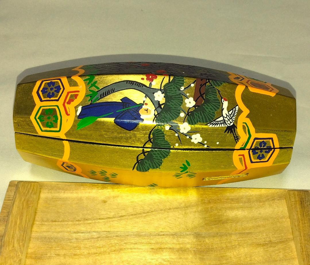 茶道具　京派塗師蒔絵師　平安豊泉作　本金ぶりぶり香合　美品！！