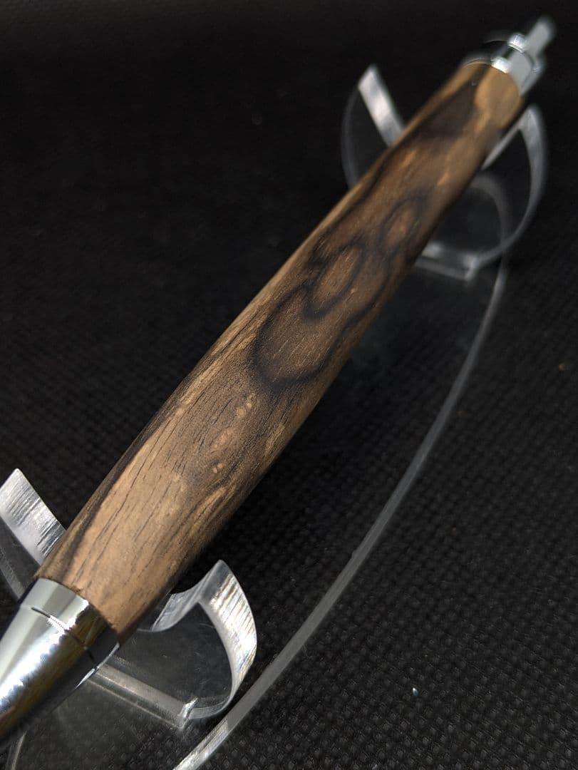 黒柿 孔雀杢 シャーペン0.5mm 工房楔監修 加藤金属