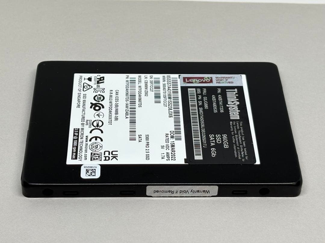 ThinkSystem★MICRON 5300 PRO 960GB SSD
