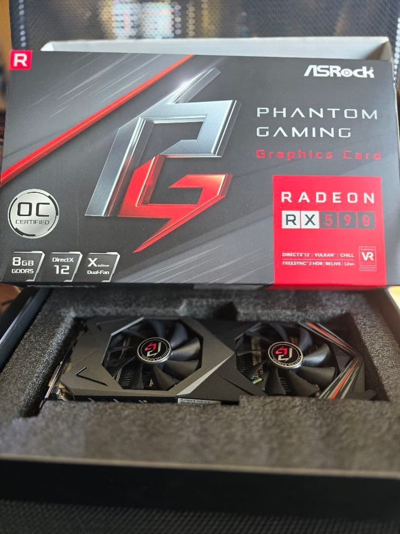 ASRock PHANTOM GAMING Radeon RX590 OC 美品