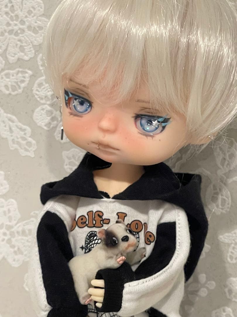 ー専用ーモンストドールカスタム　入れ目♡白髪のノア♡男の子