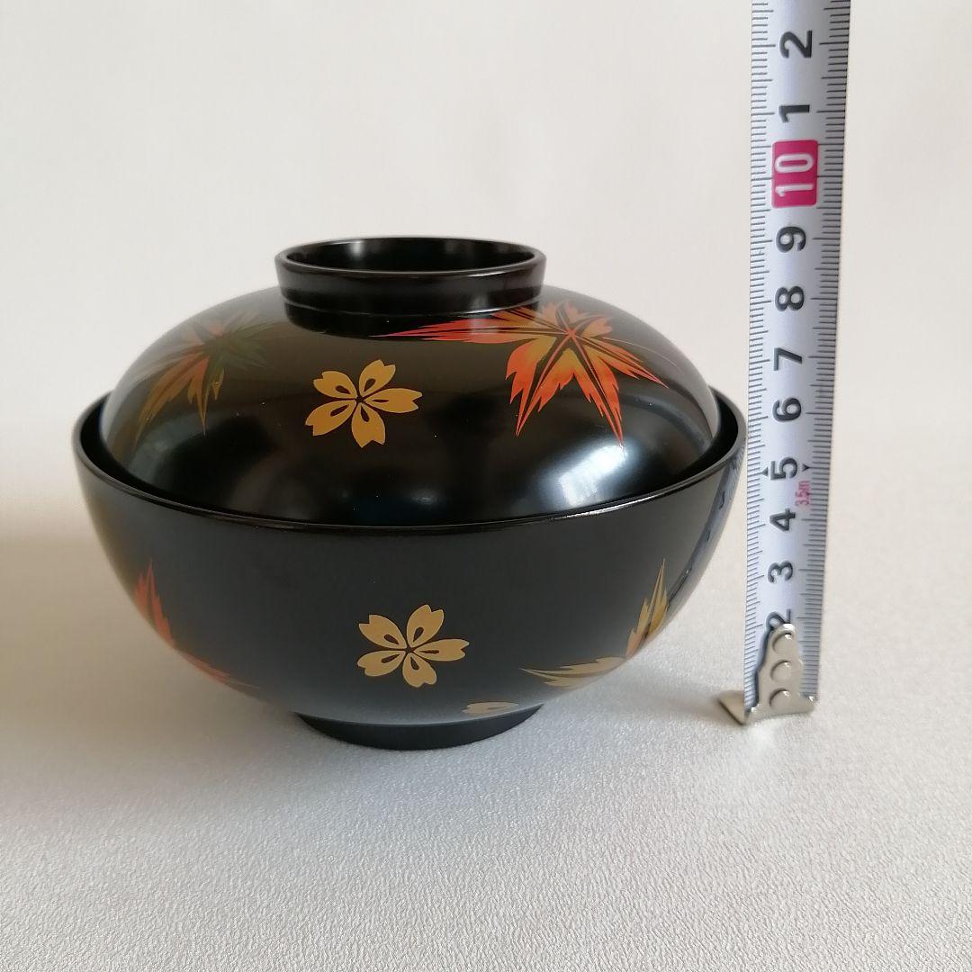希少/未使用 平安象彦 天然木 曇錦 汁椀×5客 京漆芸