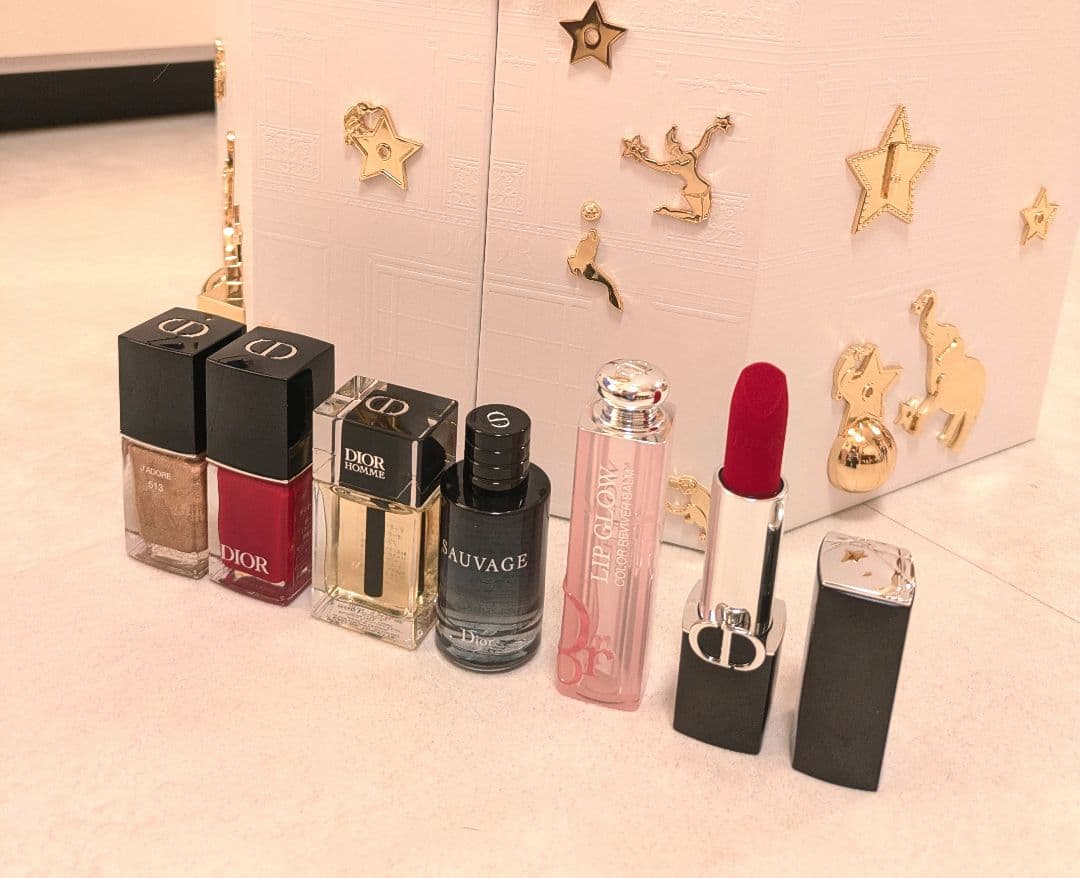 【新品•未使用】Diorソヴァージュ香水リップネイルマニキュア口紅中身6点