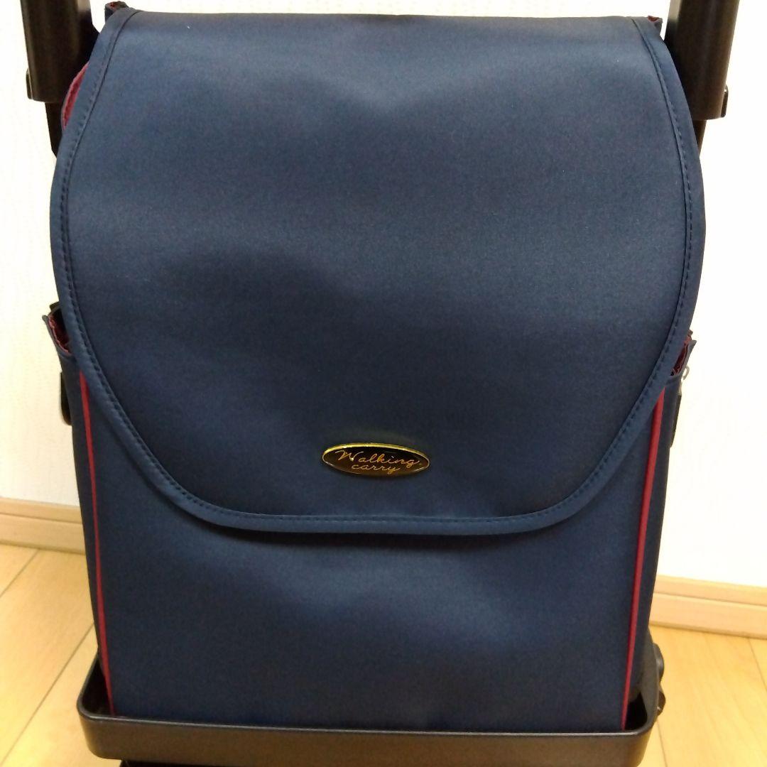 須恵廣工業　ウォーキングキャリー　アイカートネオ　横押し式　ネイビー　中古美品