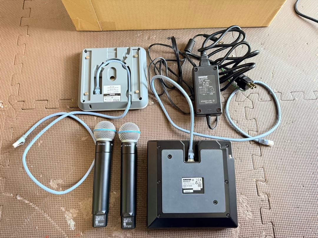 SHURE MXWANI4/MXW2 Z12-BETA58A マイク、動作確認済