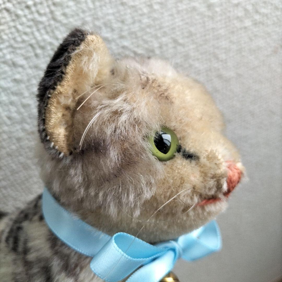 ビンテージ　シュタイフ　Tabby キャット　猫