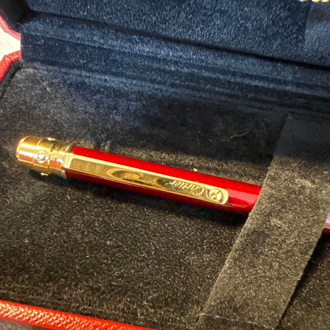 Cartier 赤 ボールペン 専用ケース付き