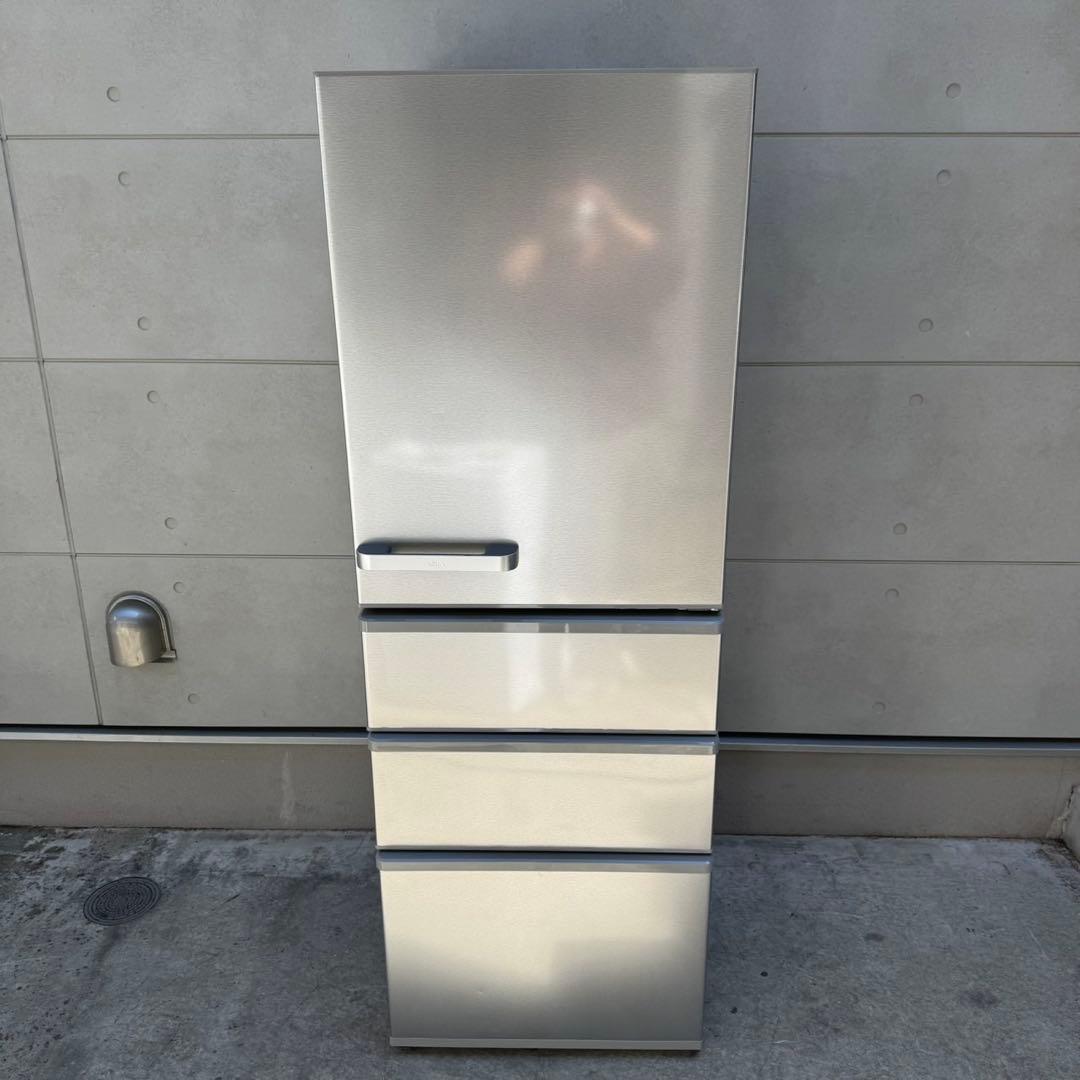 512⭐️2021年製美品★アクア冷蔵庫　4ドア大型　300L〜400L シルバー