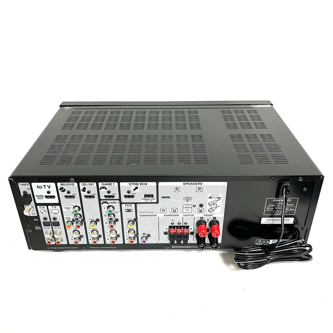 【美品☆リモコン付き】ONKYO オンキョー TX-SR343 AVレシーバー