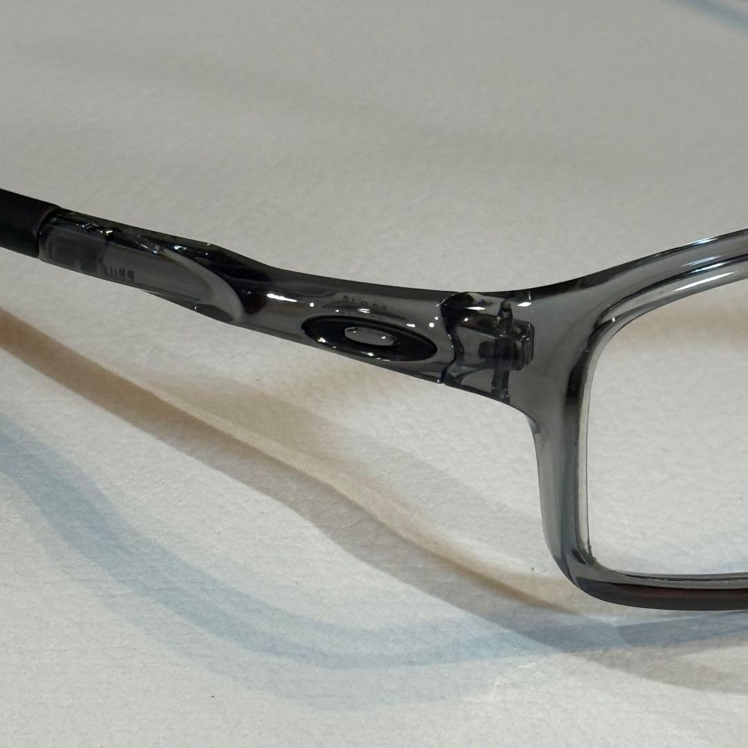 美品OAKLEYオークリークロスリンクゼロメガネフレーム度なしグレーシャドウ