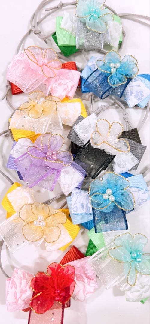 M.M.Cさまページ 春　エンボス加工お花リボン　50個　116