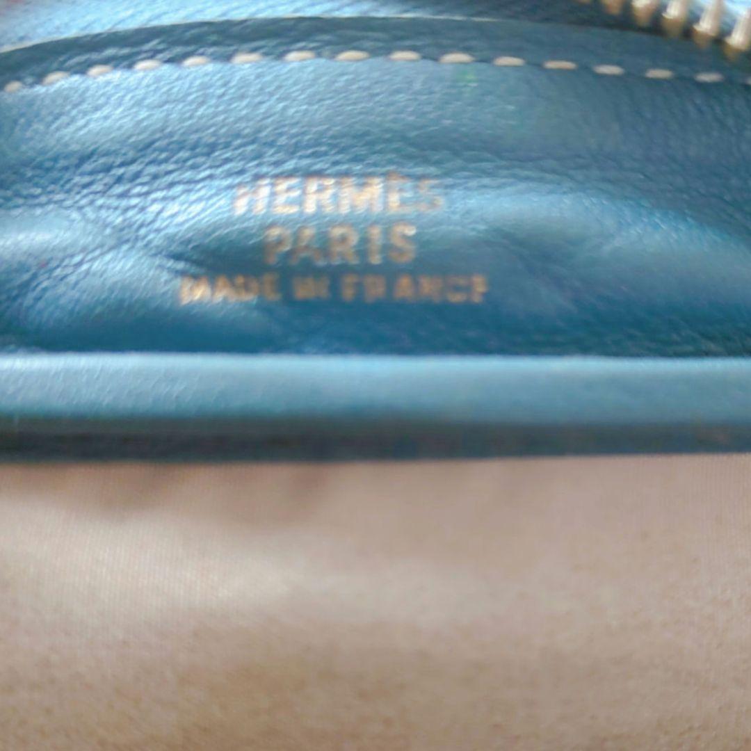 HERMES ペンケース 四角型 ライトブルー