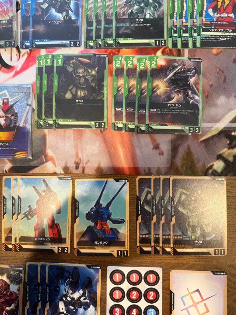 ガンダムカードゲーム　青緑アグロ　構築済みデッキ　プレイマット　カードケース