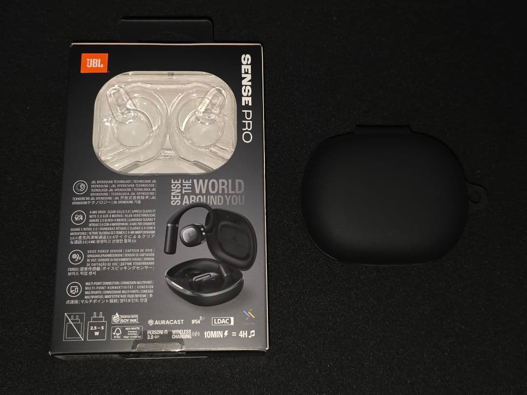 JBL SENSE PRO ワイヤレスイヤホン ブラック ケース付き