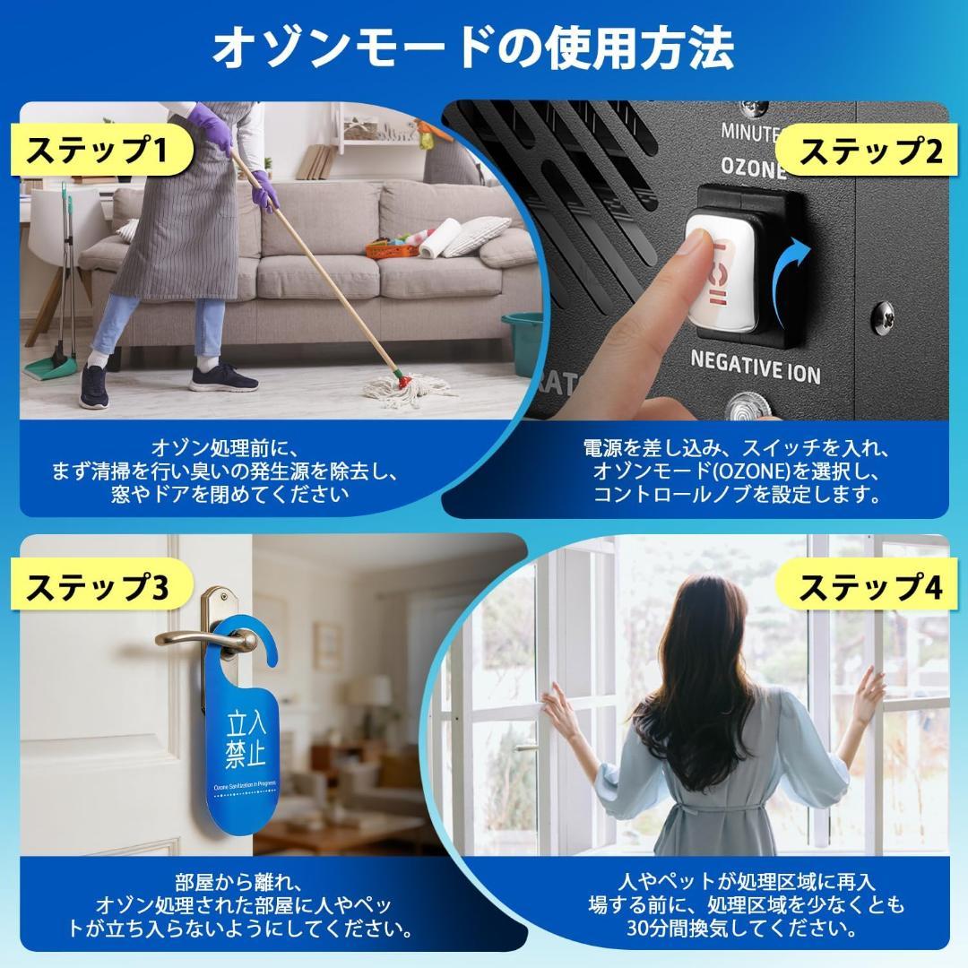 新品オゾン発生器マイナスイオンモード付 65000mg/h 120分タイマー付