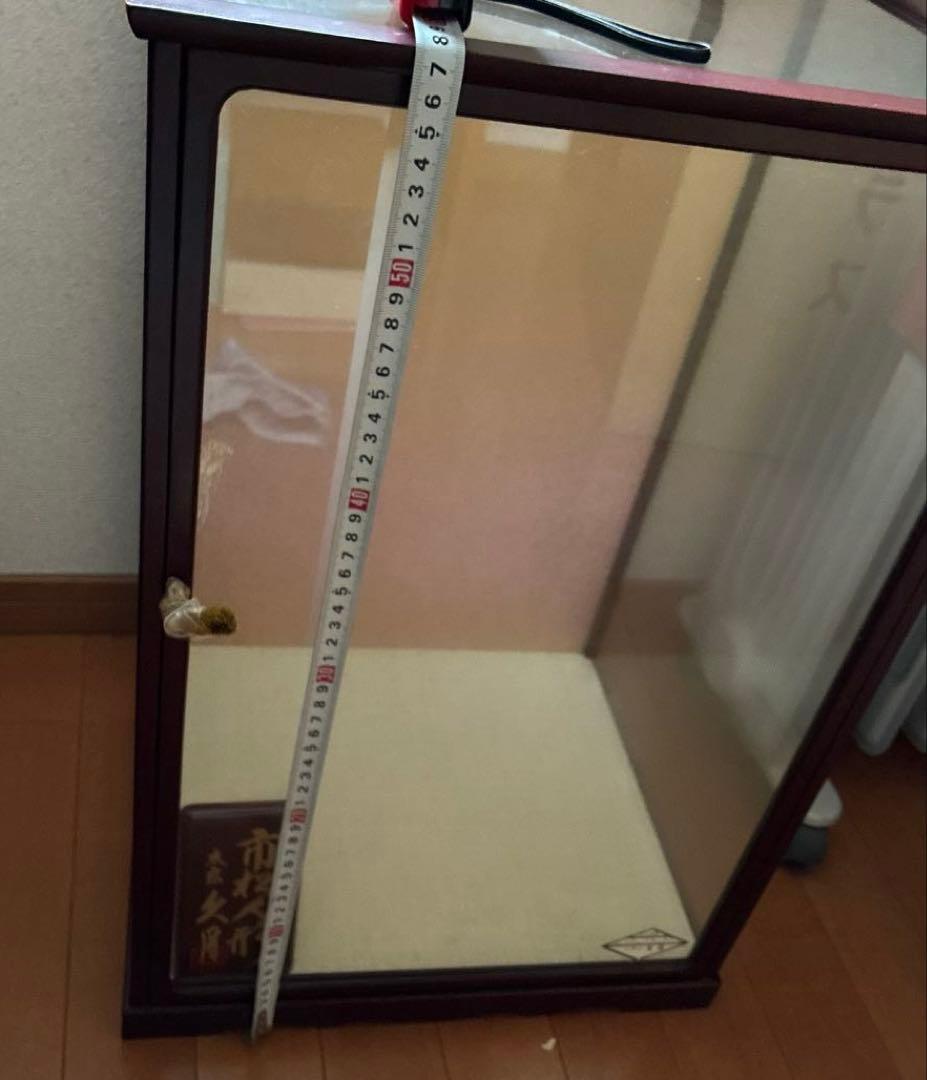 久月　市松人形 ガラスケース付き