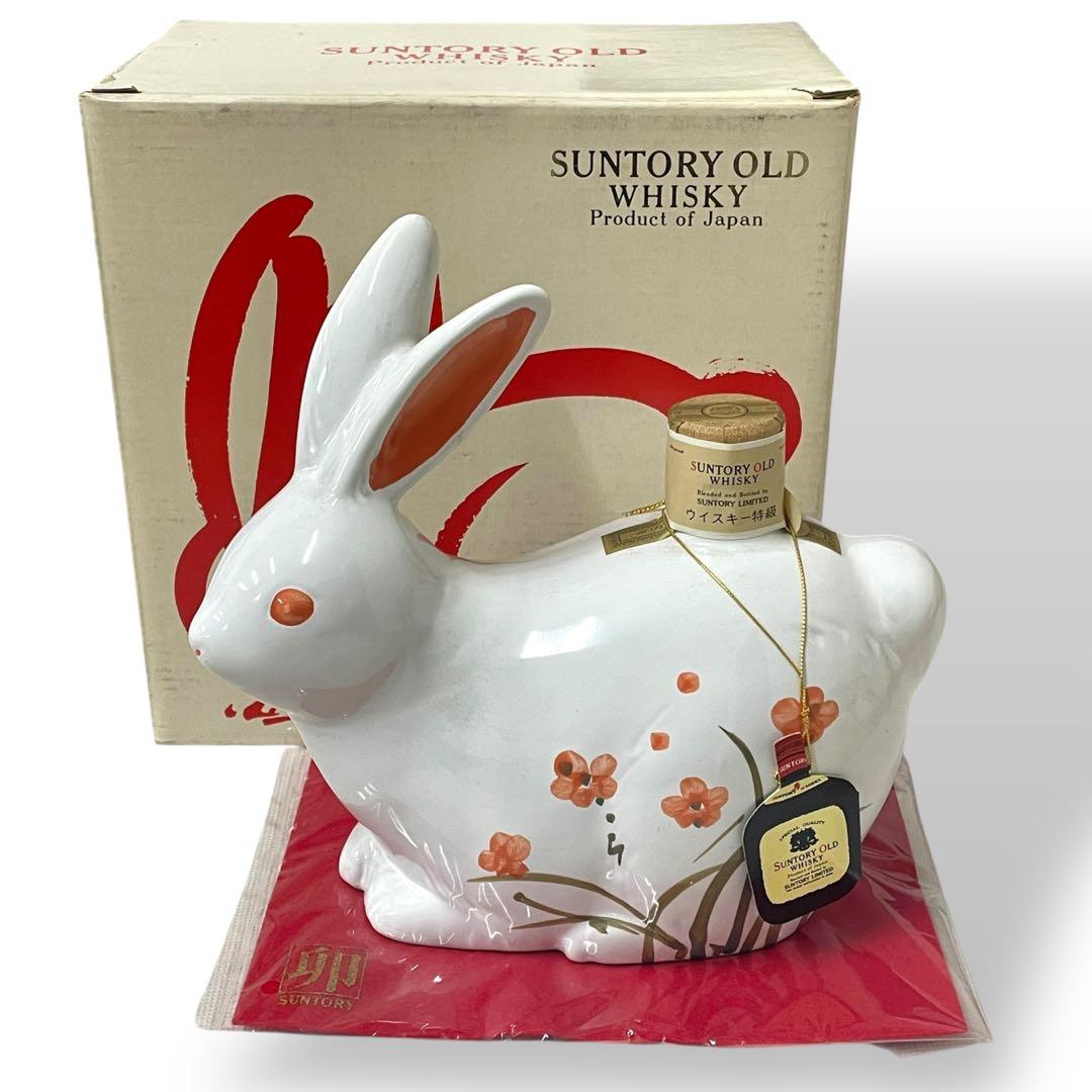 【未開栓】SUNTORY OLD WHISKY 1987 兎/干支ボトル/陶器