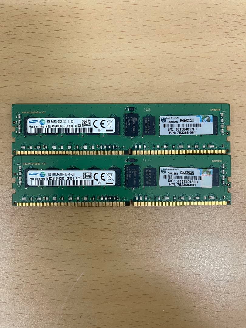 Samsung DDR4 ECC Registered 8GB×2 サーバー