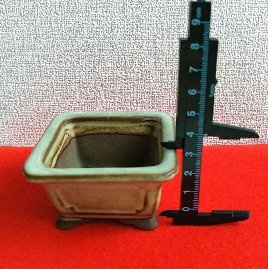 昭和レトロ 豆盆栽鉢 豆鉢 ミニ盆栽 陶器 染付など 6個セット 落款 焼印あり