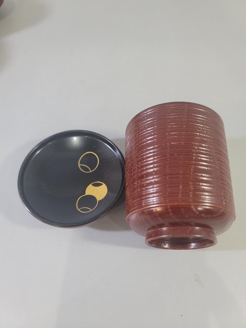 懐石 ツボツボ蒔絵 小吸物椀 10客 共箱 未使用 美品 DT656
