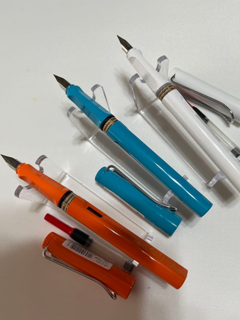 LAMY 万年筆 サファリ　Safari オレンジ アクアマリン　ホワイト