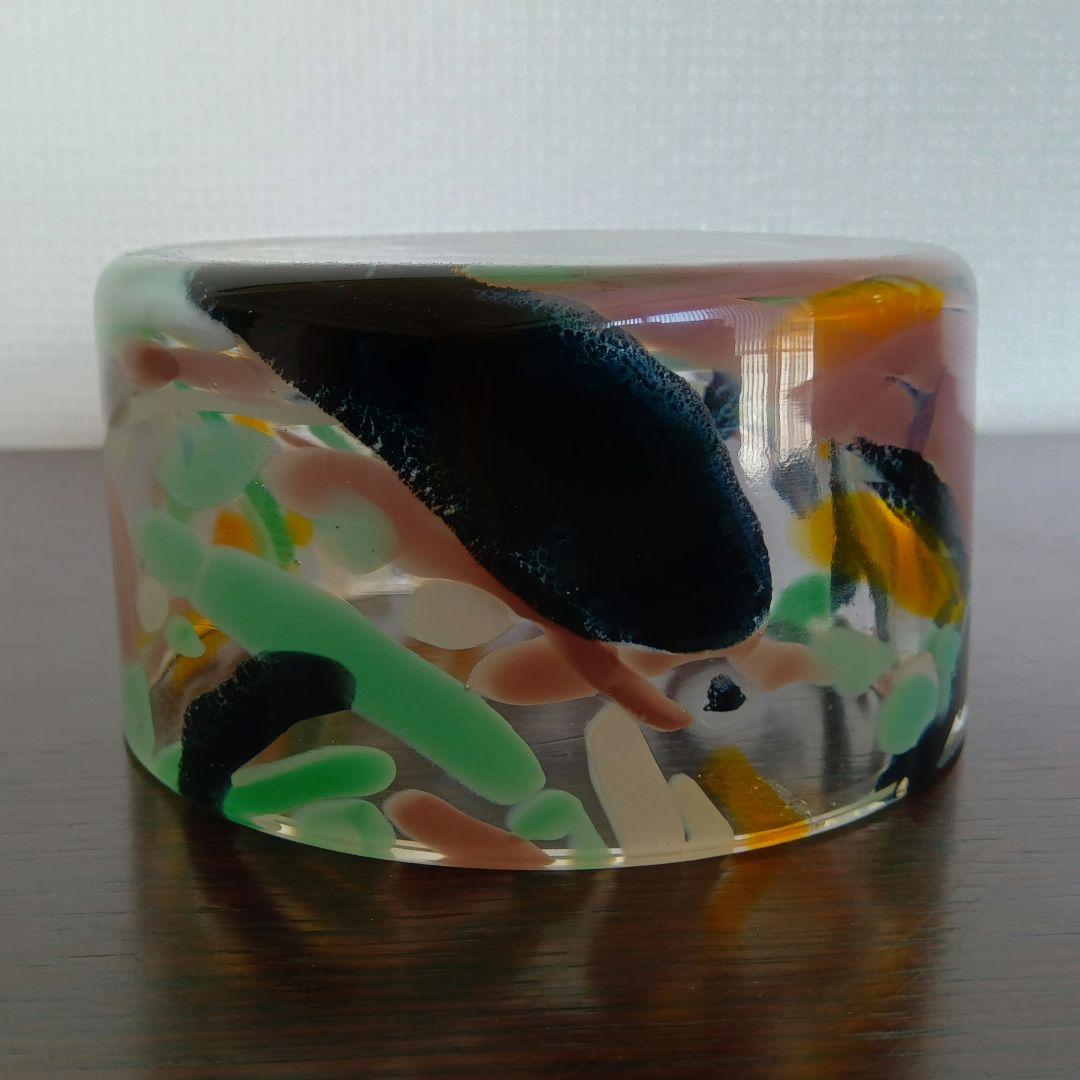 岩田藤七作 蒼風好み 硝子花器 昭和28(1953)年作品 専用箱入り