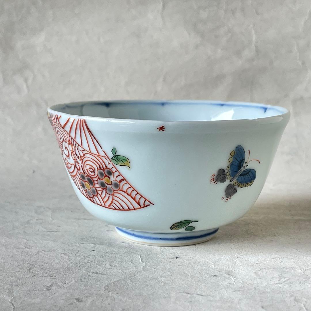 【新品未使用】陶芸家中尾郁夫　色絵作品　碗