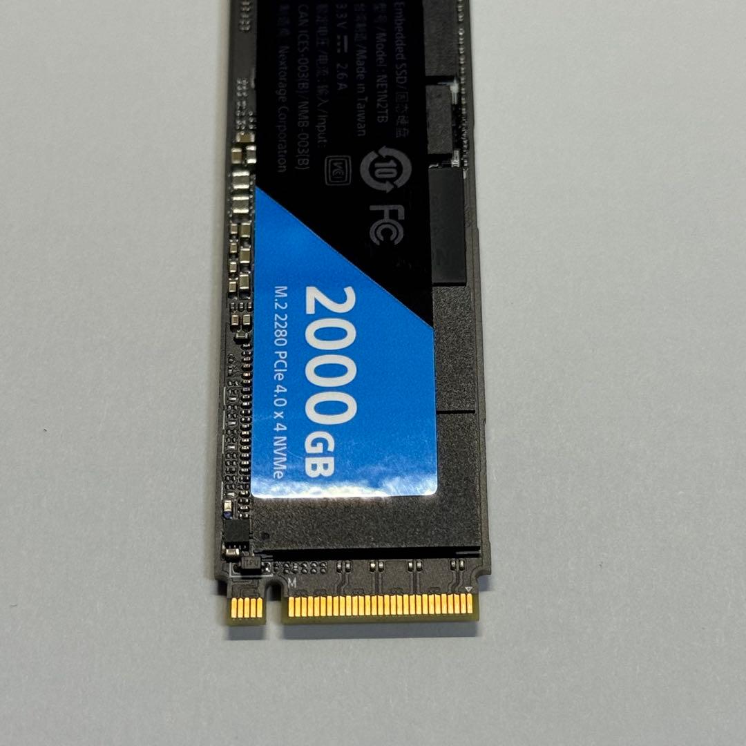 【ほぼ未使用】Nexstorage SSD NE1N2TB