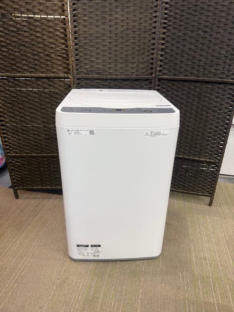 【分解洗浄消毒作業済】【美品】SHARP 5.5Kg全自動洗濯機　ES-GE5C