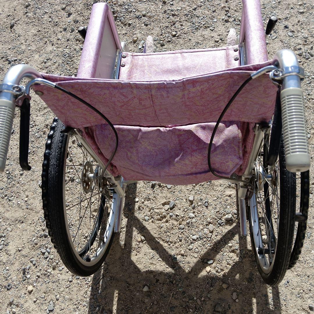 自走用車椅子 花柄 ピンク