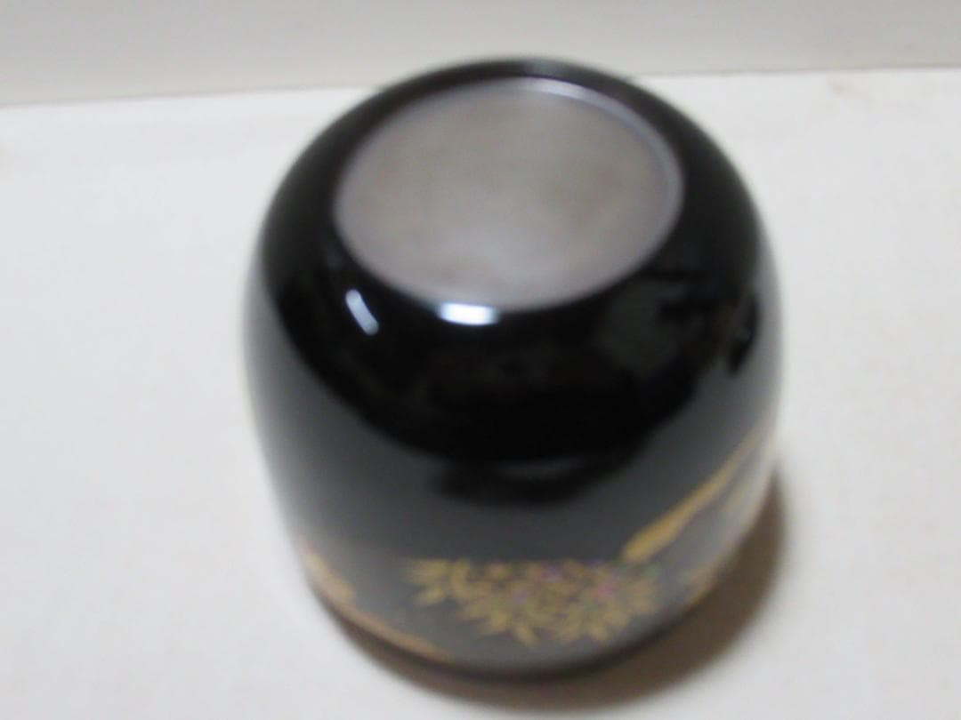 茶道具　茶器　蛤蒔絵内銀地　大棗　吉田華正造　共箱