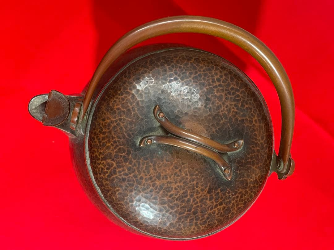 銅製 水次薬缶　茶釜 木箱付き