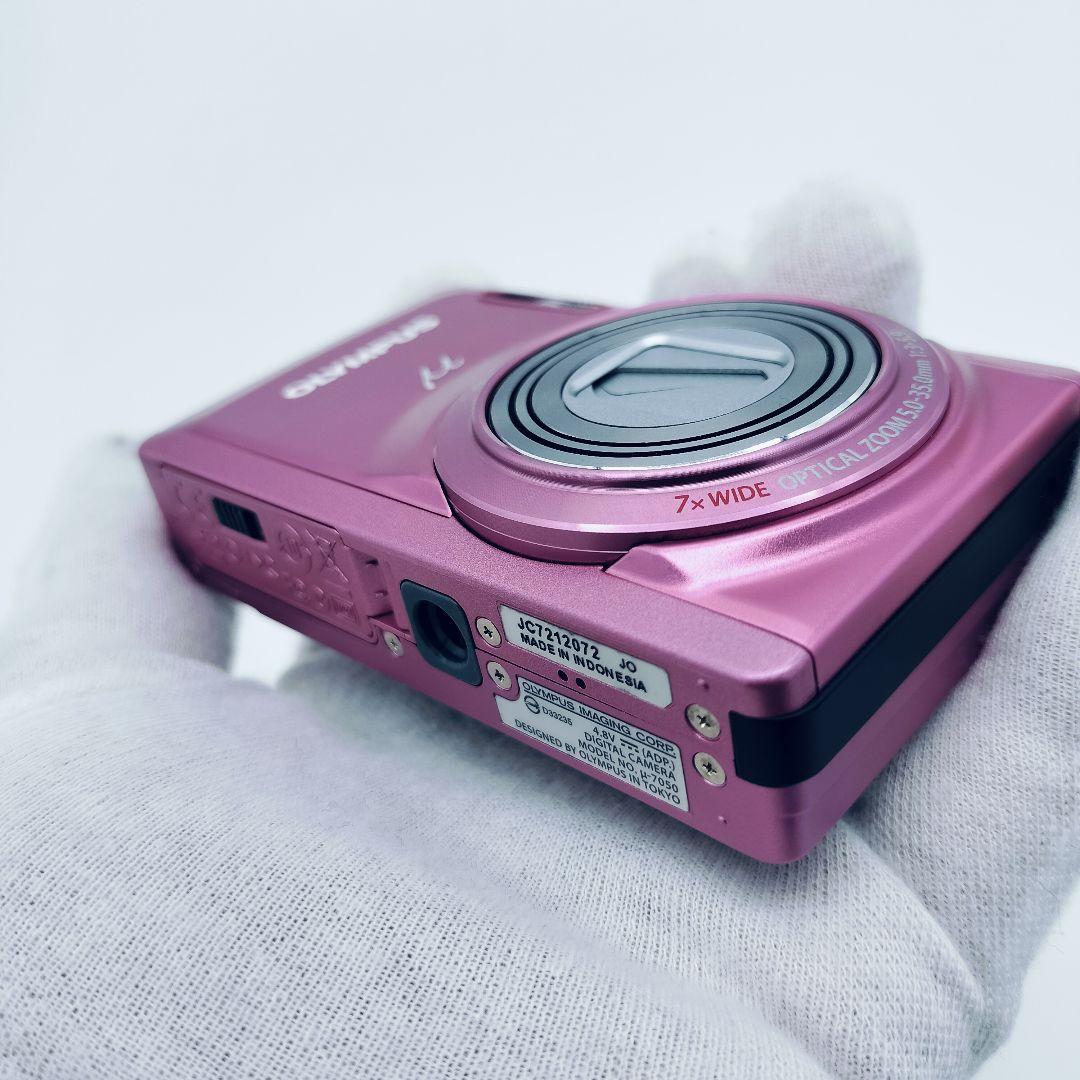 【動作確認済】OLYMPUS μ-7050 ピンク　オールドコンデジ 人気色