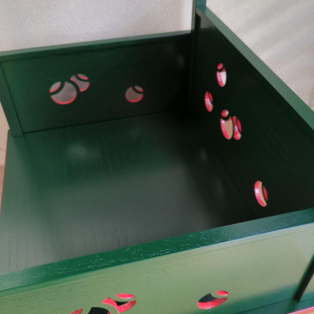 つぼつぼ棚 組み立て式 木製 漆器 美品 茶棚 お点前 紙箱