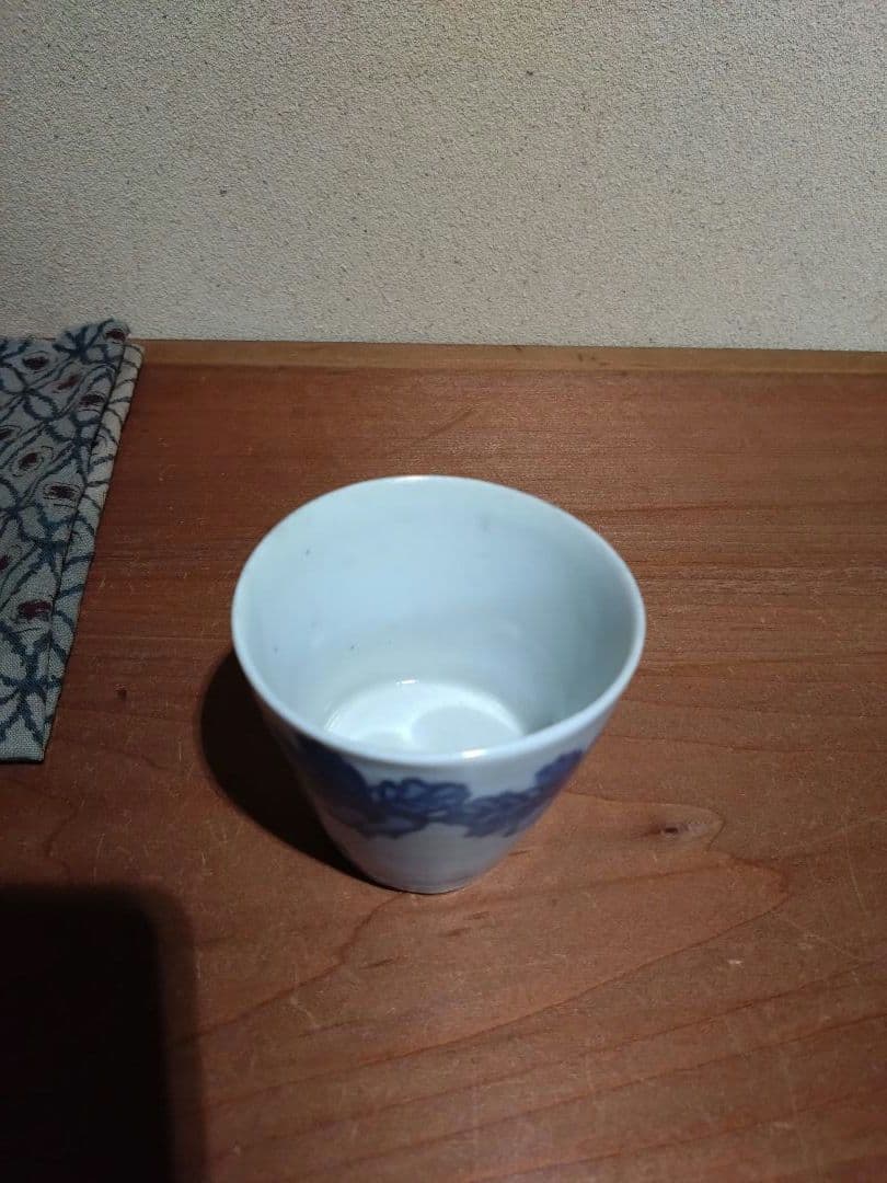 古伊万里 こんにゃく印判 大根と蕪 猪口 古印判 蒟蒻印判 民藝