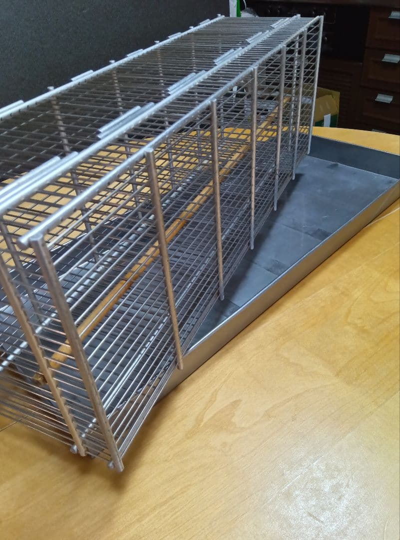 ステンレス6連水浴び籠　特注貴重品！メジロ籠　鳥かご