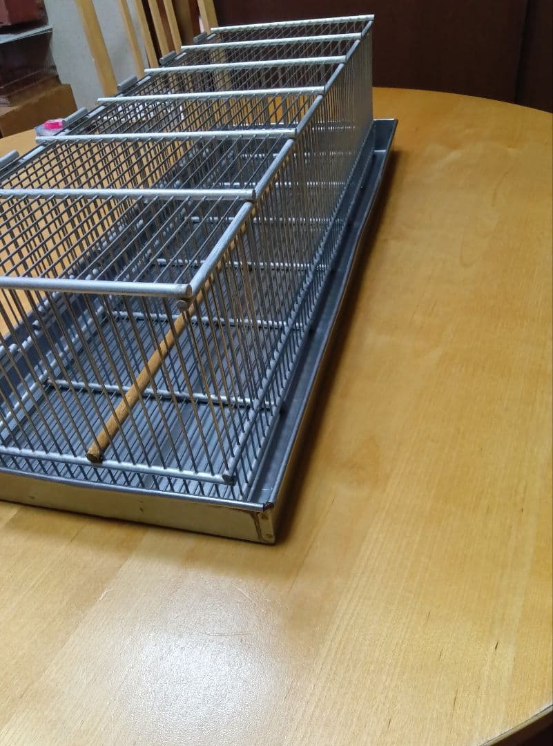 ステンレス6連水浴び籠　特注貴重品！メジロ籠　鳥かご